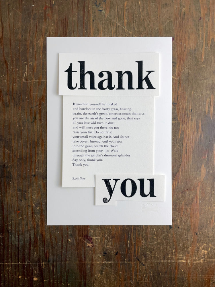 Making “Thank You” by Ross Gay