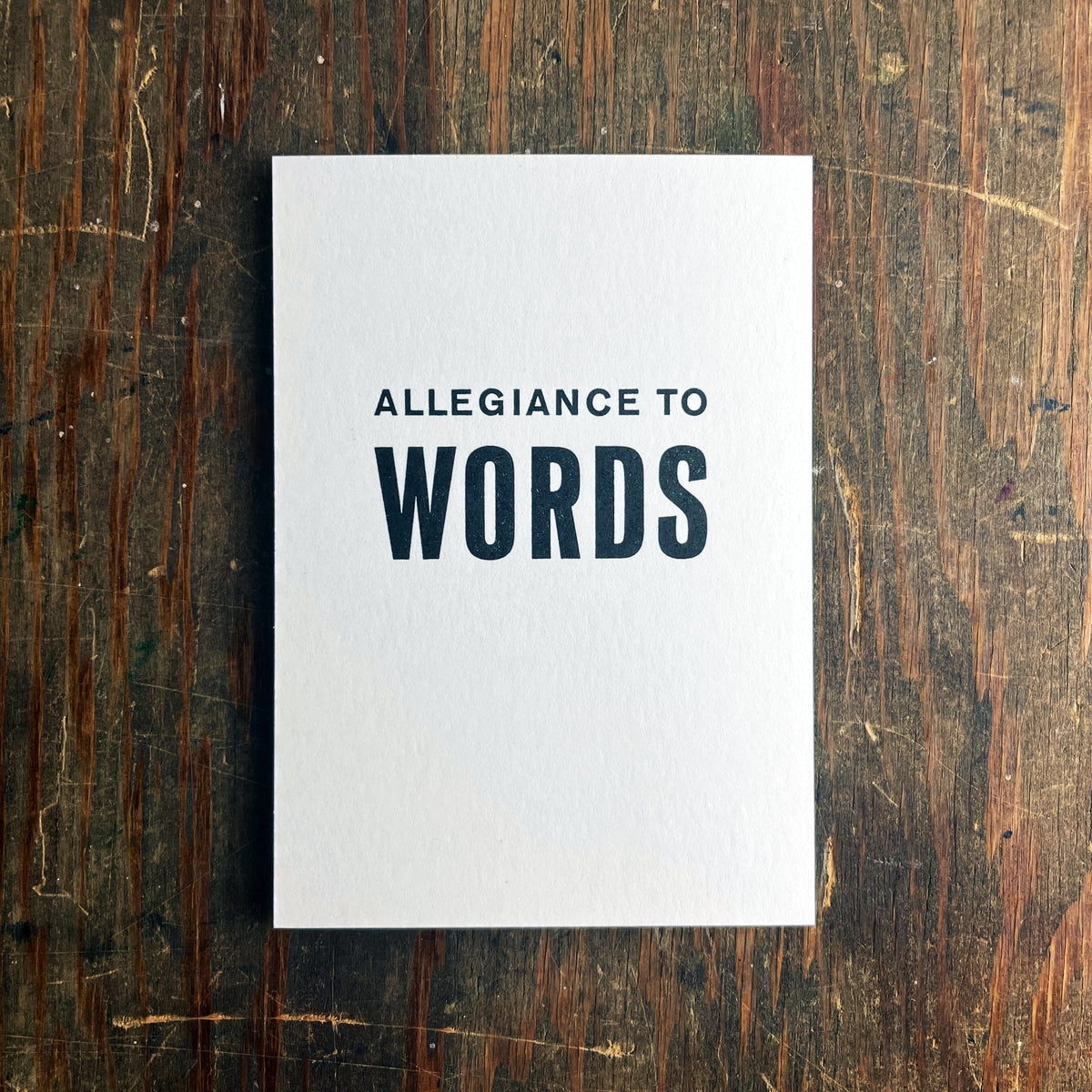 Allegiance to Words