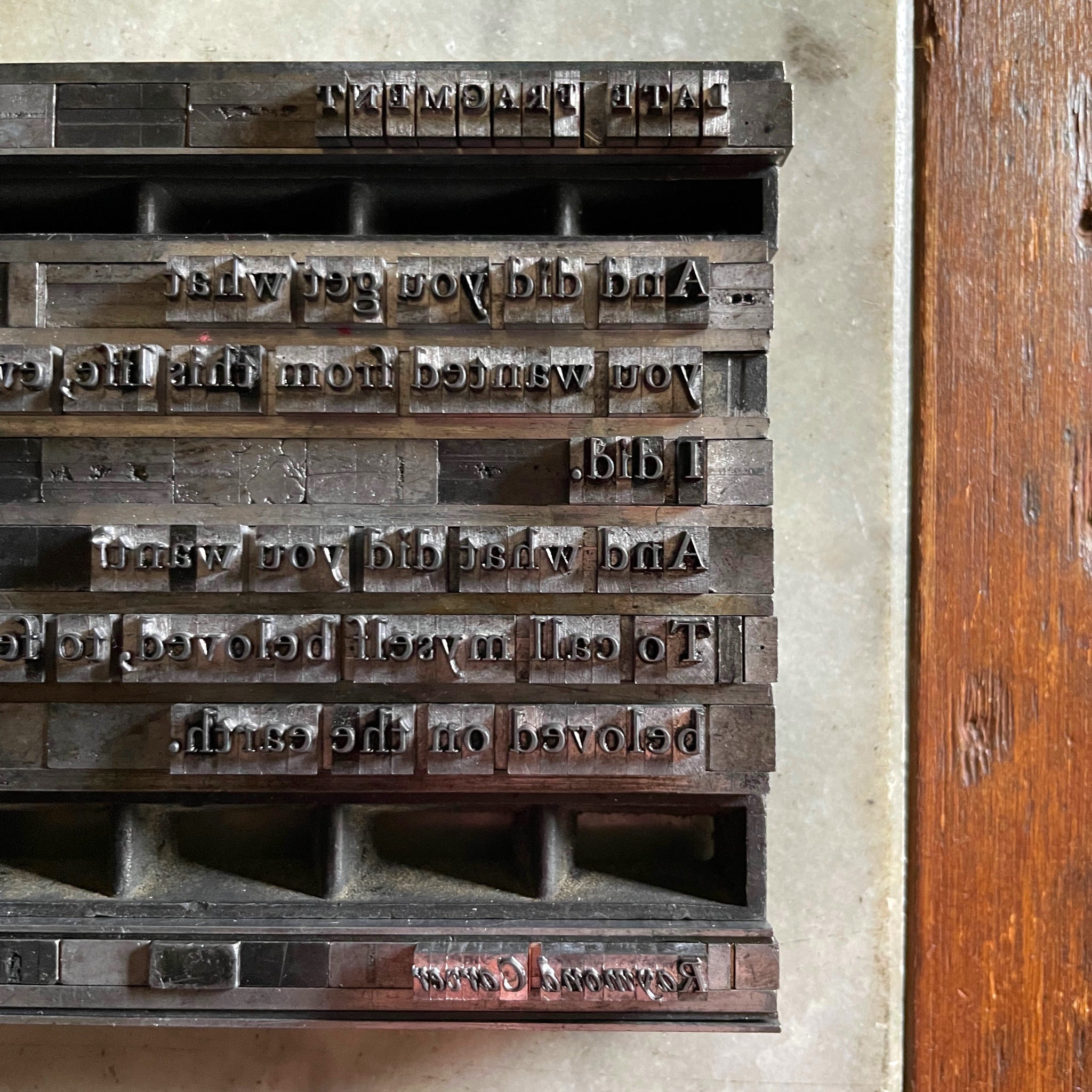 “Late Fragment” broadside