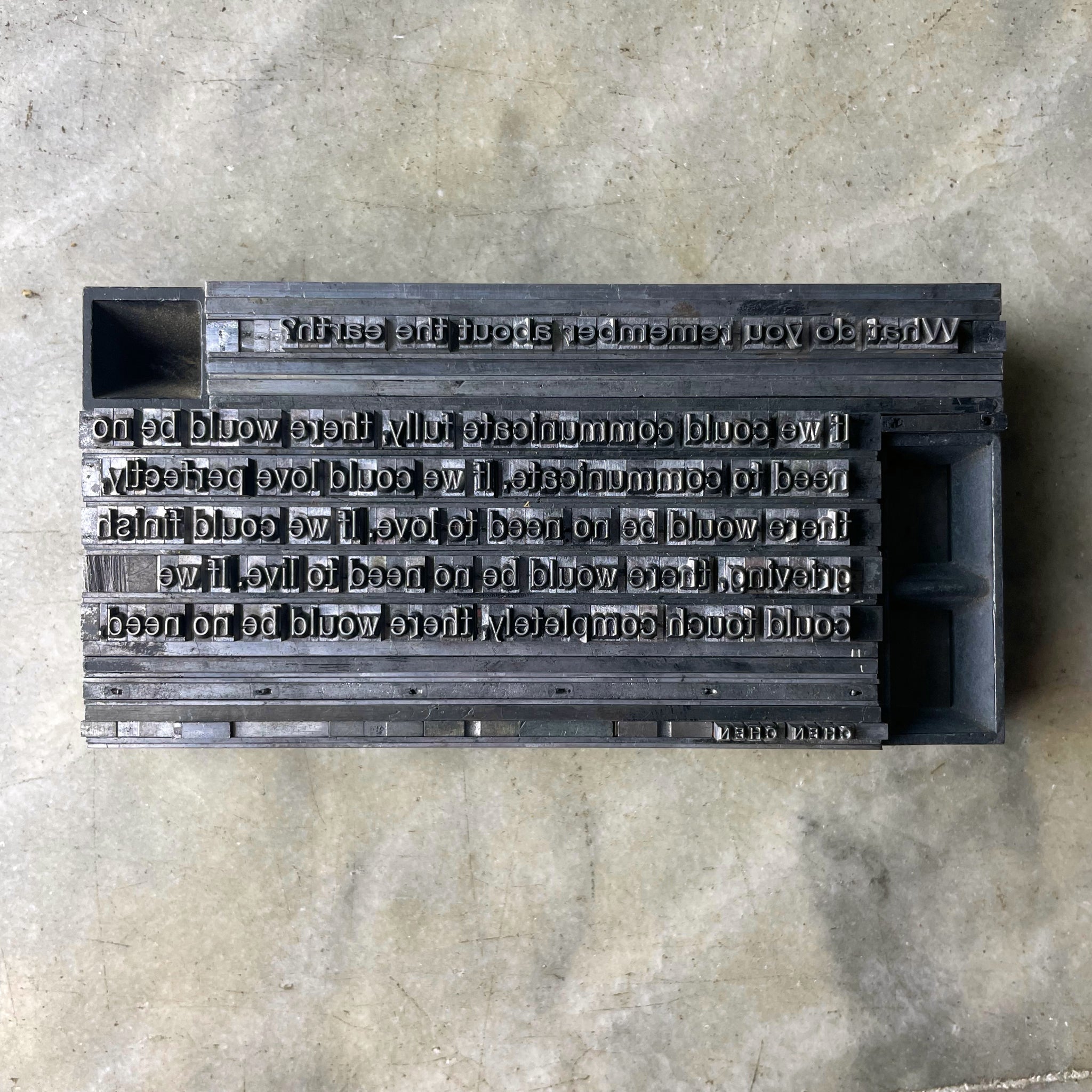 Remember the Earth notecard