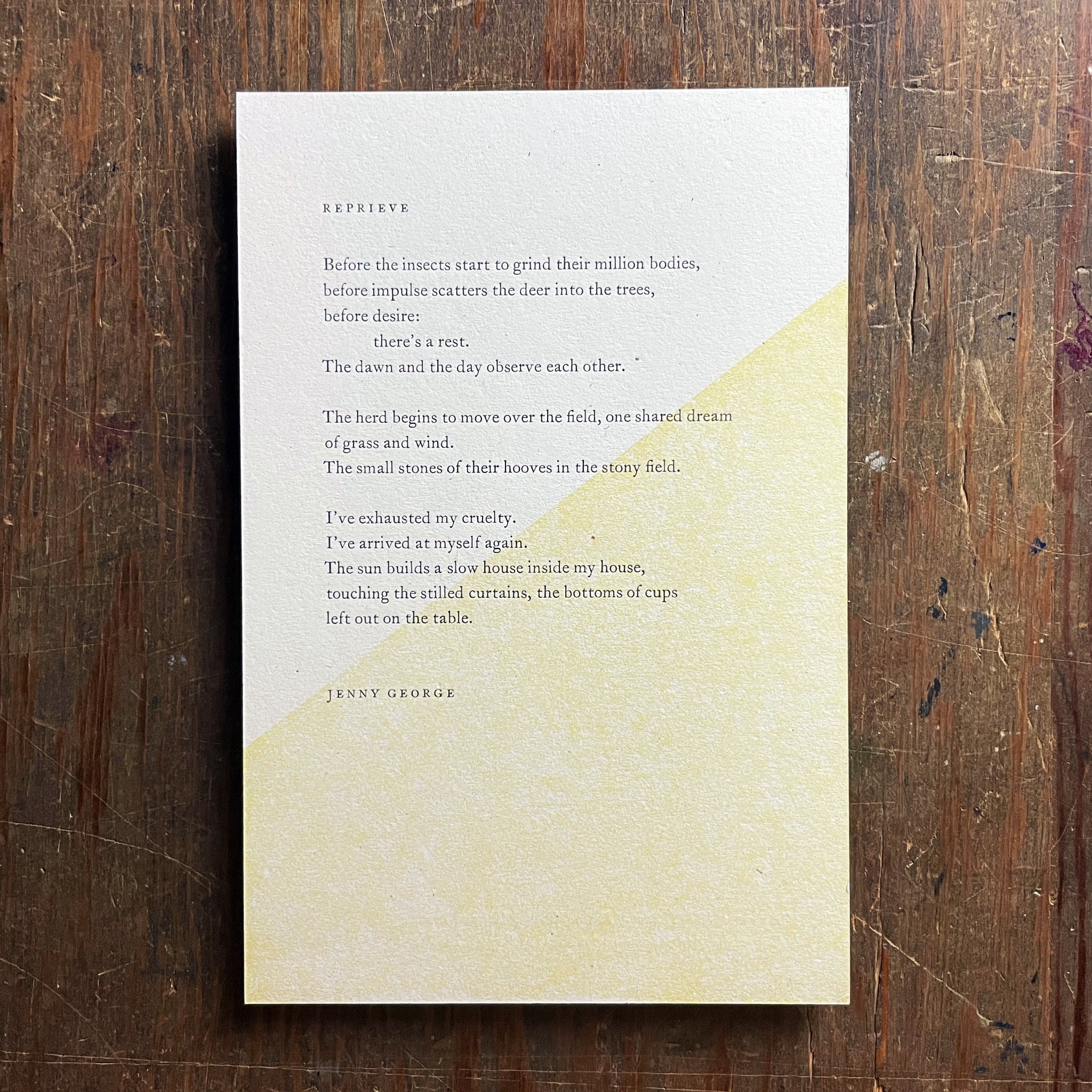 “Reprieve“ broadside