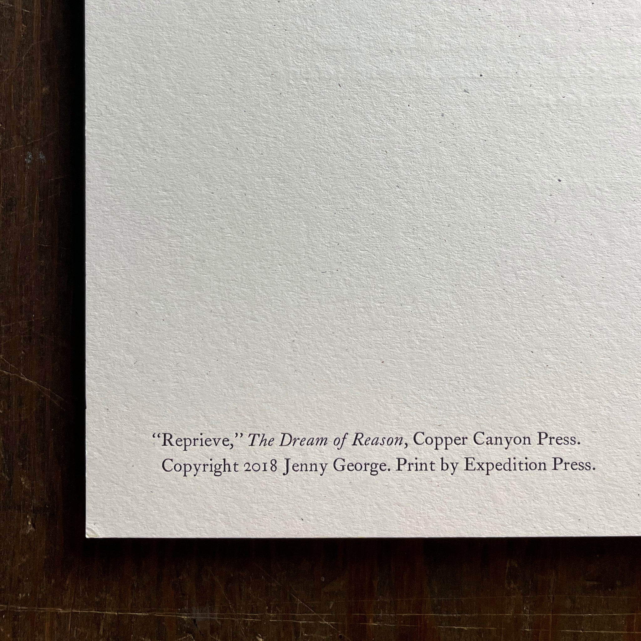 “Reprieve“ broadside