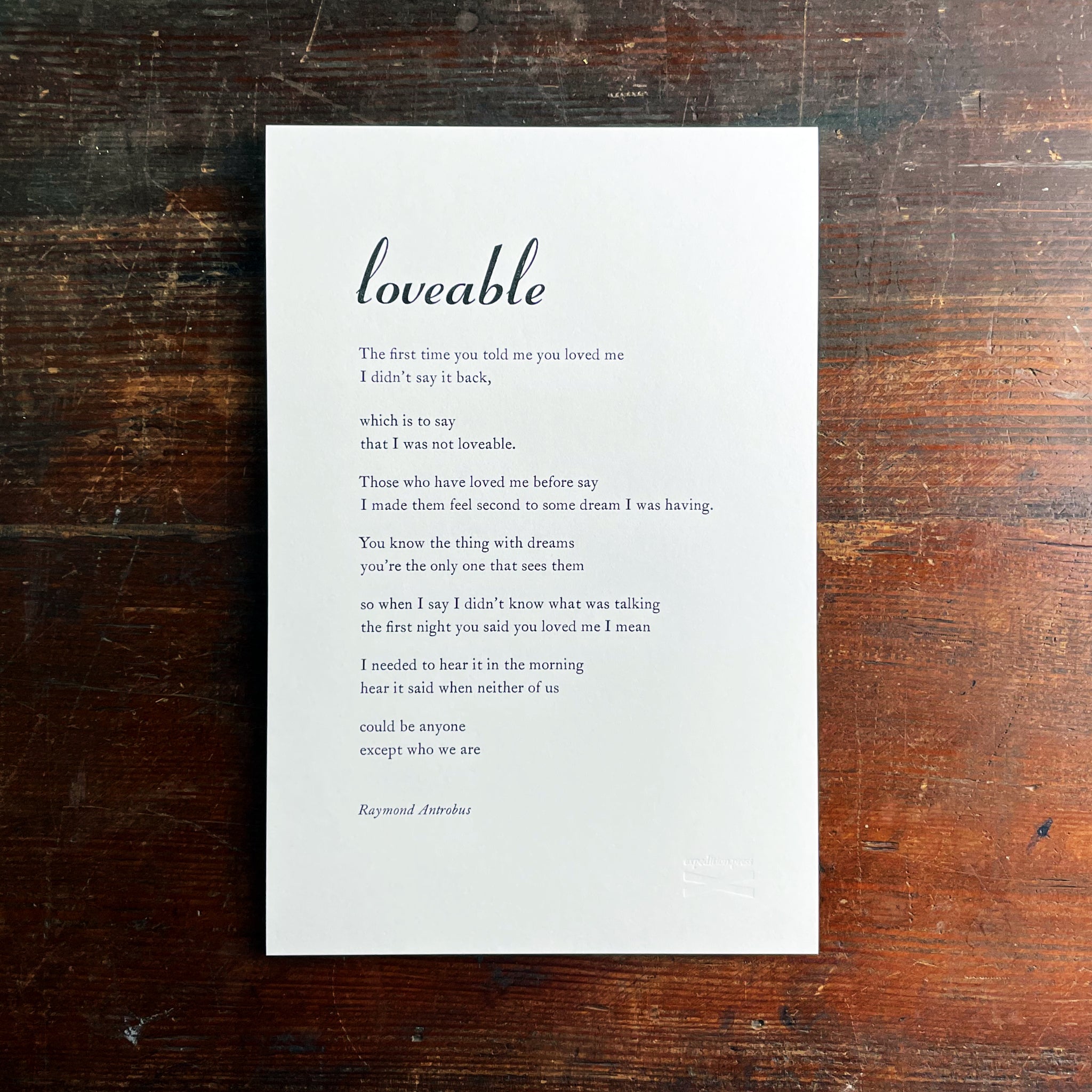 Poetry broadsides | Expedition Press