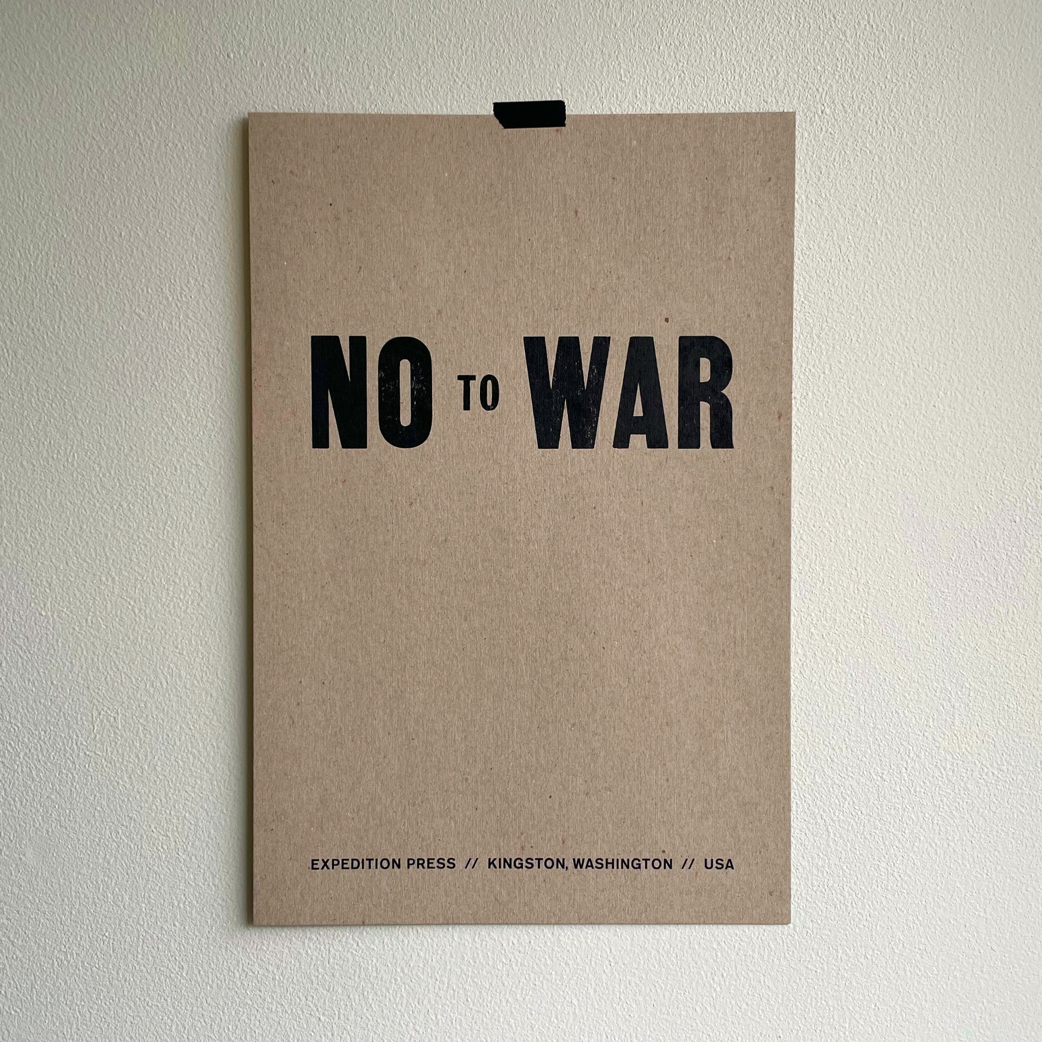 No to War poster