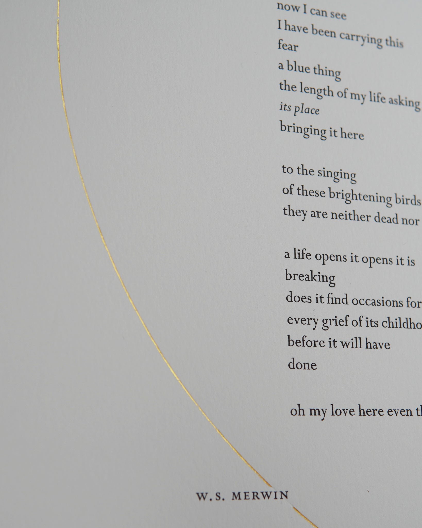 “The Birds on the Morning of Going” broadside