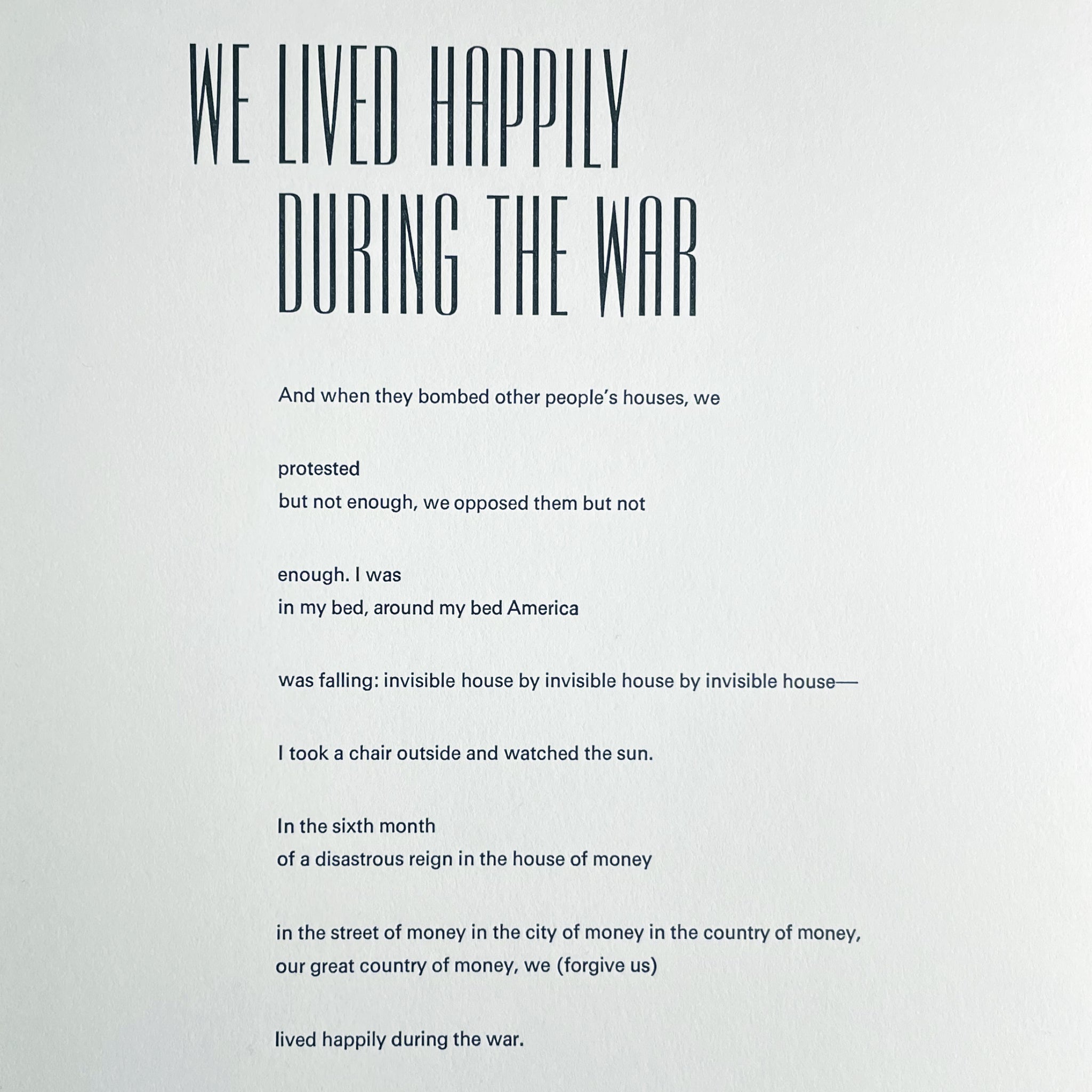 We Lived Happily during the War