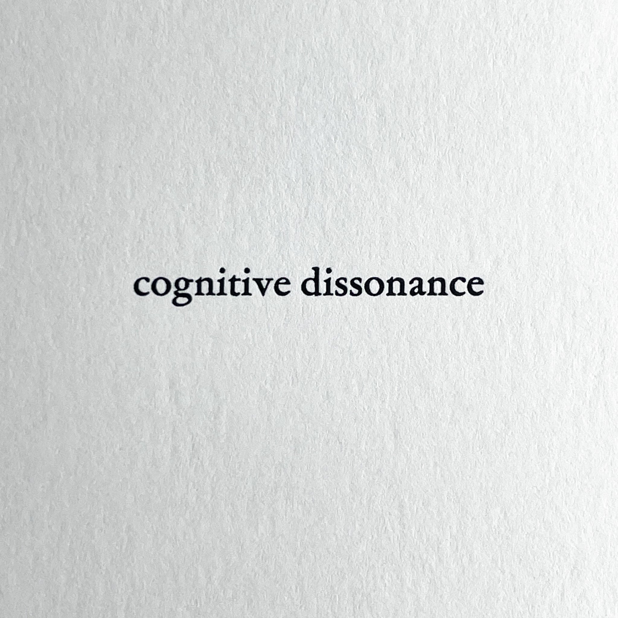 cognitive dissonance
